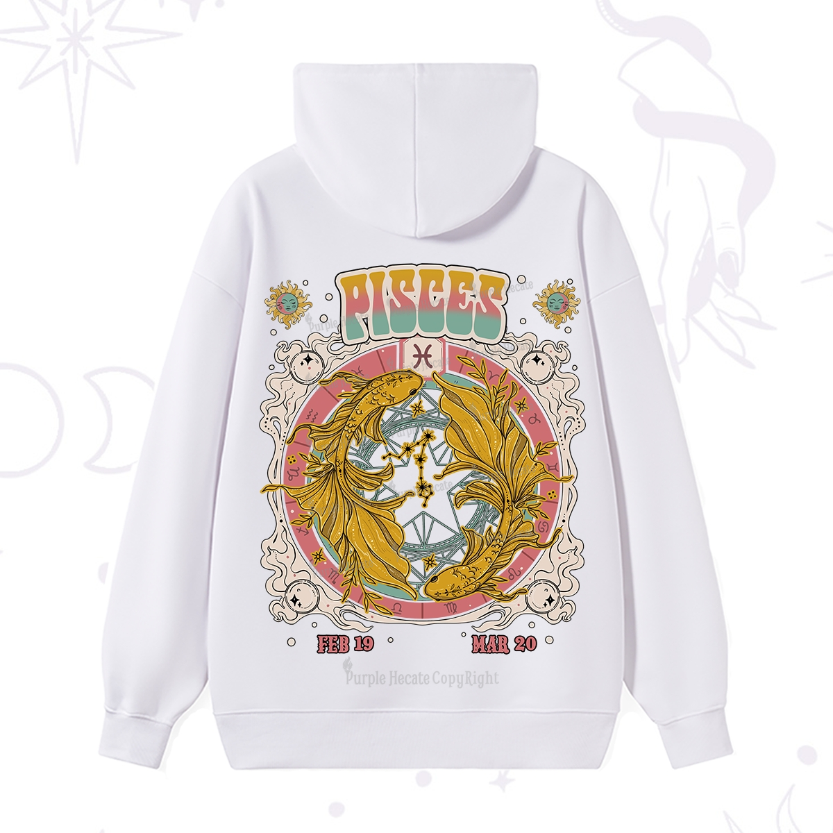 Purplehecate Pisces Cosmic Zodiac Hoodie