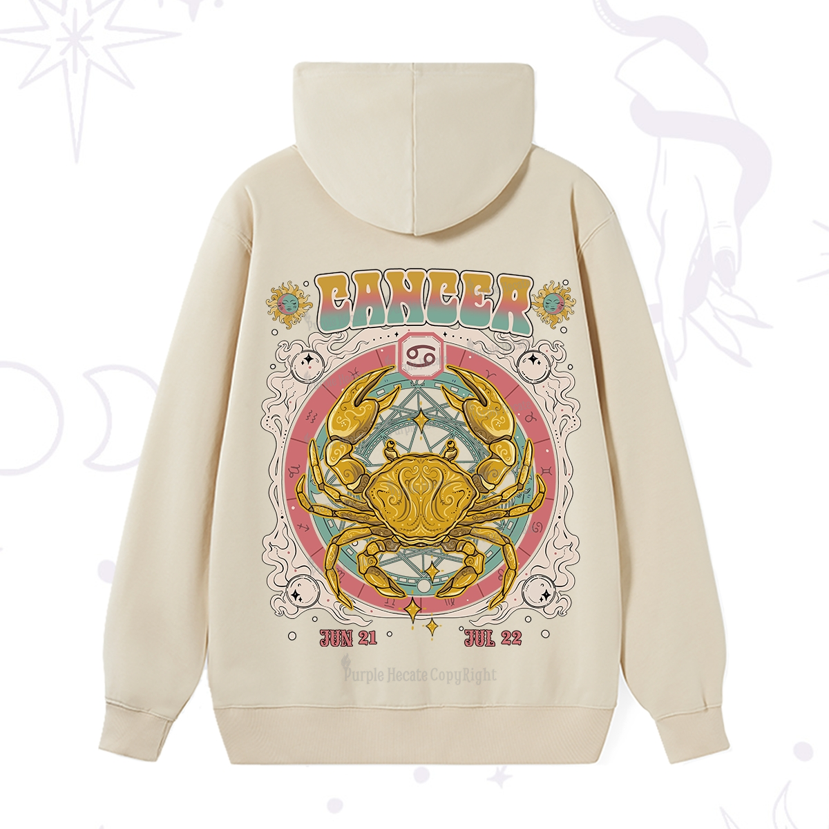 Purplehecate Cancer Cosmic Zodiac Hoodie