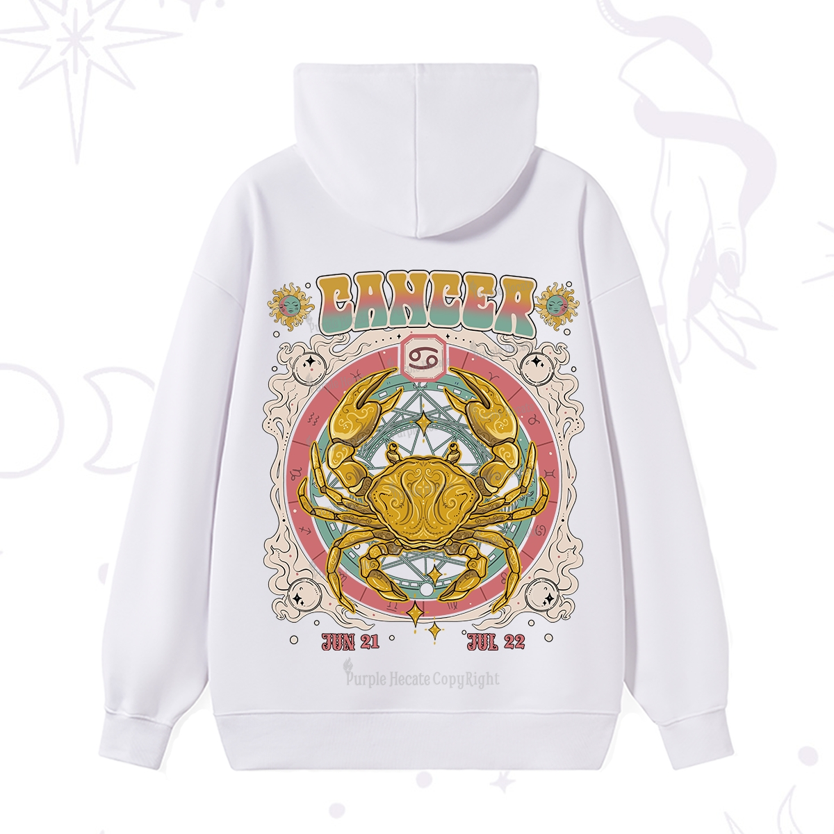 Purplehecate Cancer Cosmic Zodiac Hoodie