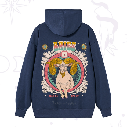 Purplehecate Aries Cosmic Zodiac Hoodie