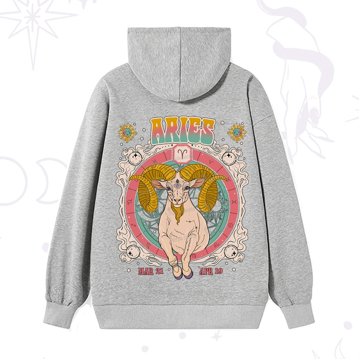 Purplehecate Aries Cosmic Zodiac Hoodie