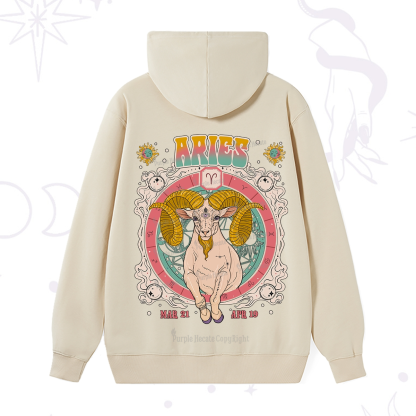 Purplehecate Aries Cosmic Zodiac Hoodie