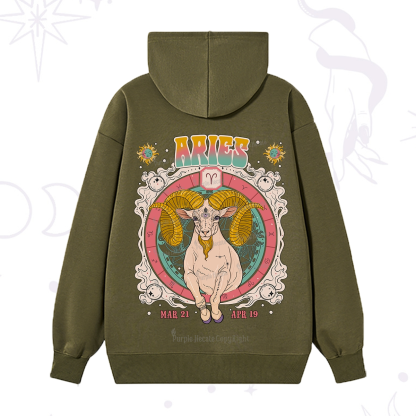 Purplehecate Aries Cosmic Zodiac Hoodie