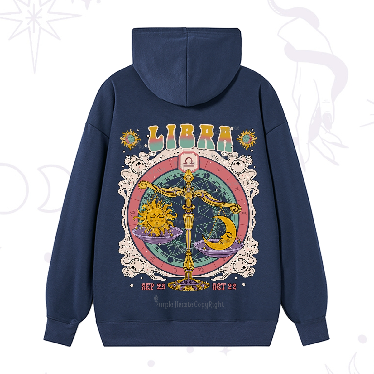 Purplehecate Libra Cosmic Zodiac Hoodie