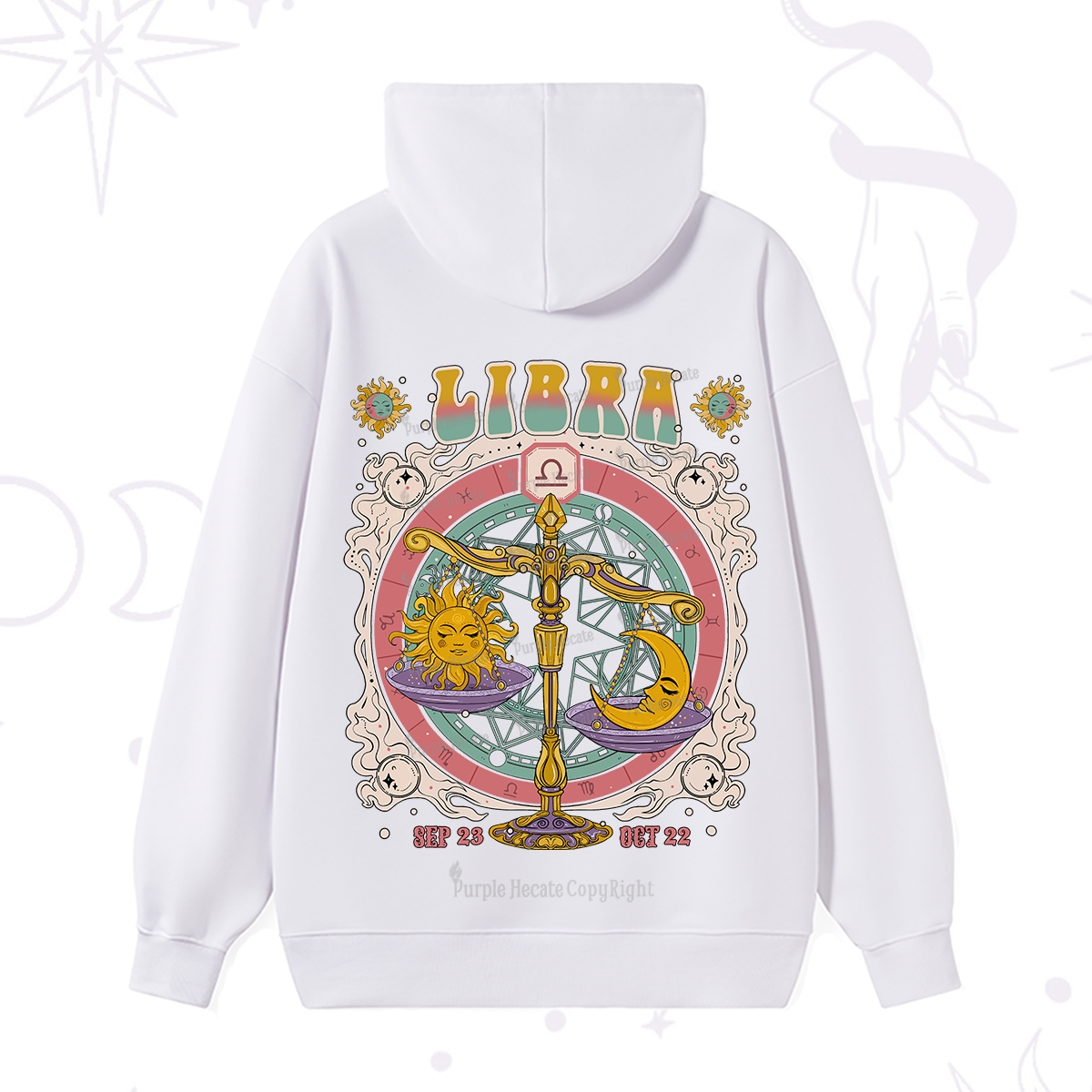 Purplehecate Libra Cosmic Zodiac Hoodie