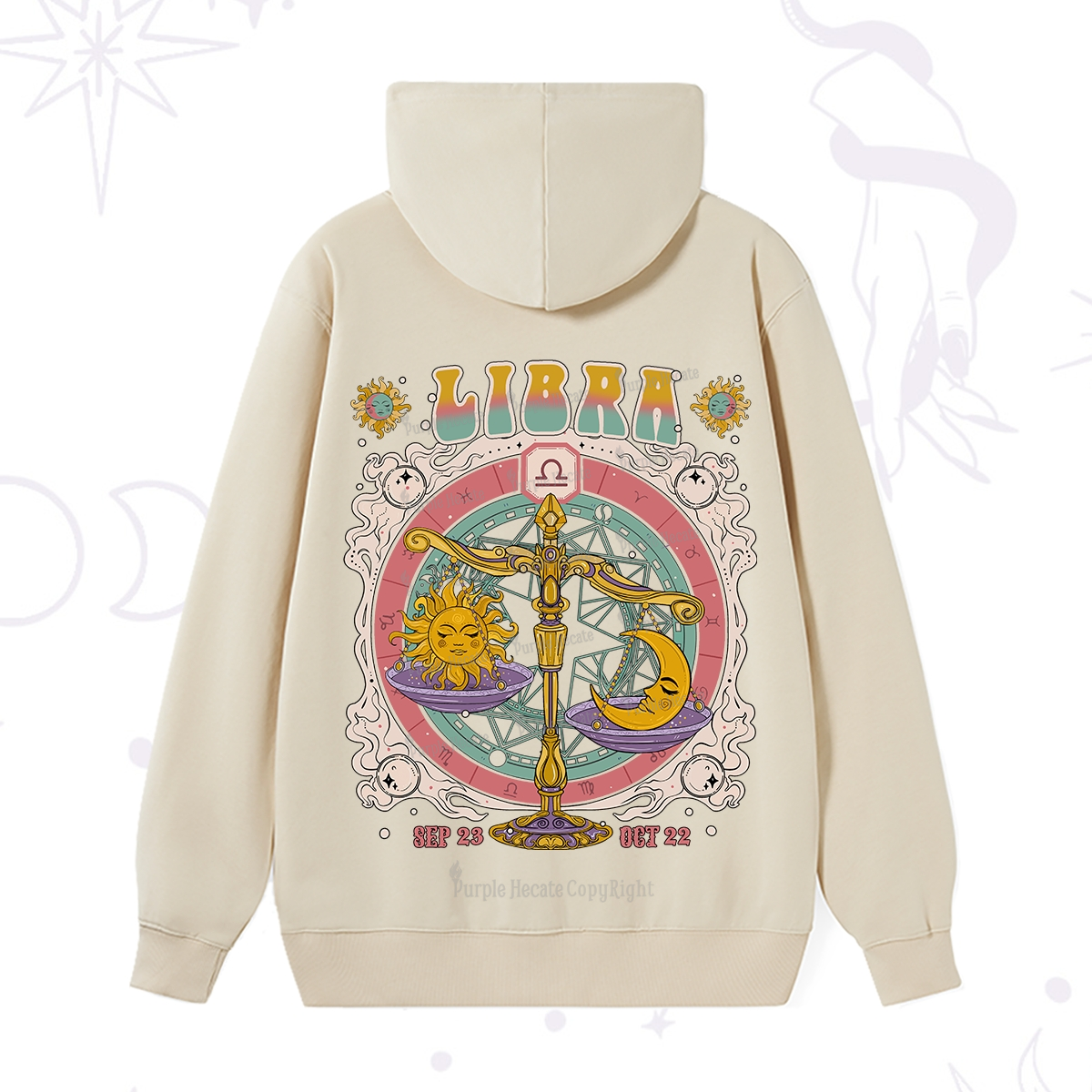 Purplehecate Libra Cosmic Zodiac Hoodie