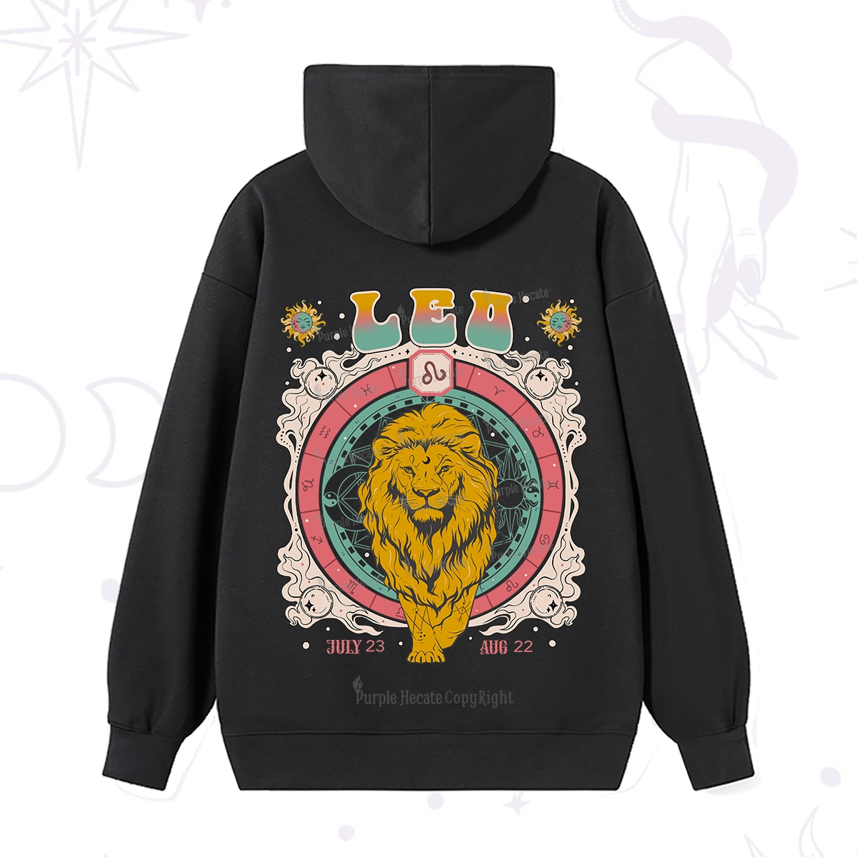 Purplehecate Leo Cosmic Zodiac Hoodie