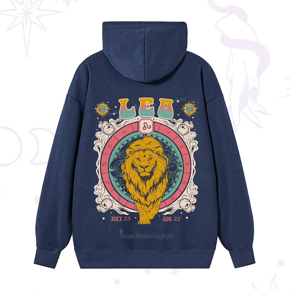 Purplehecate Leo Cosmic Zodiac Hoodie