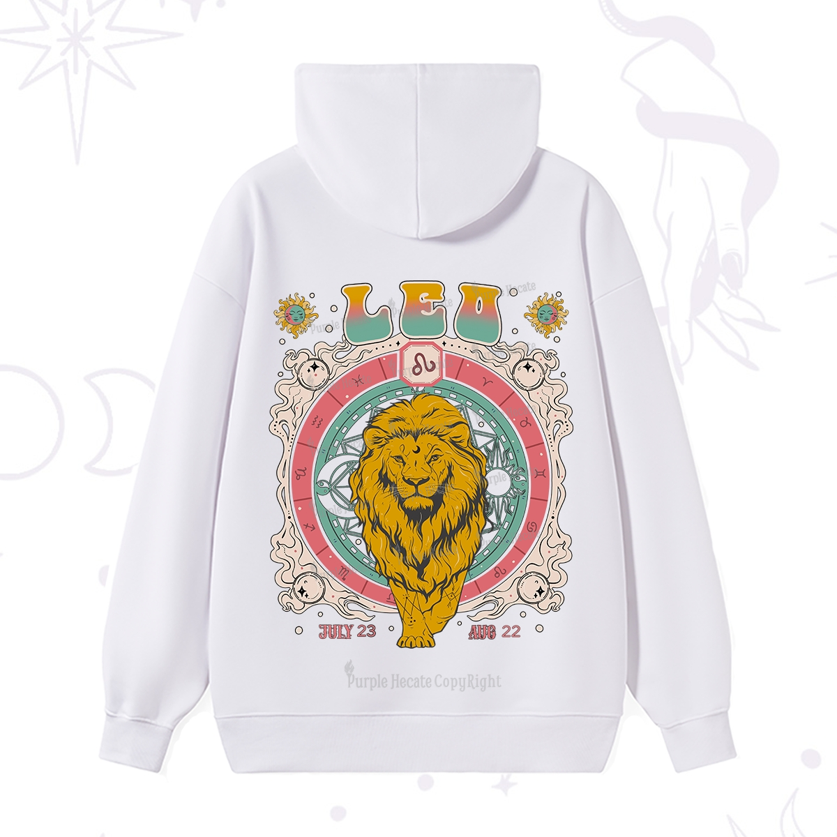Purplehecate Leo Cosmic Zodiac Hoodie