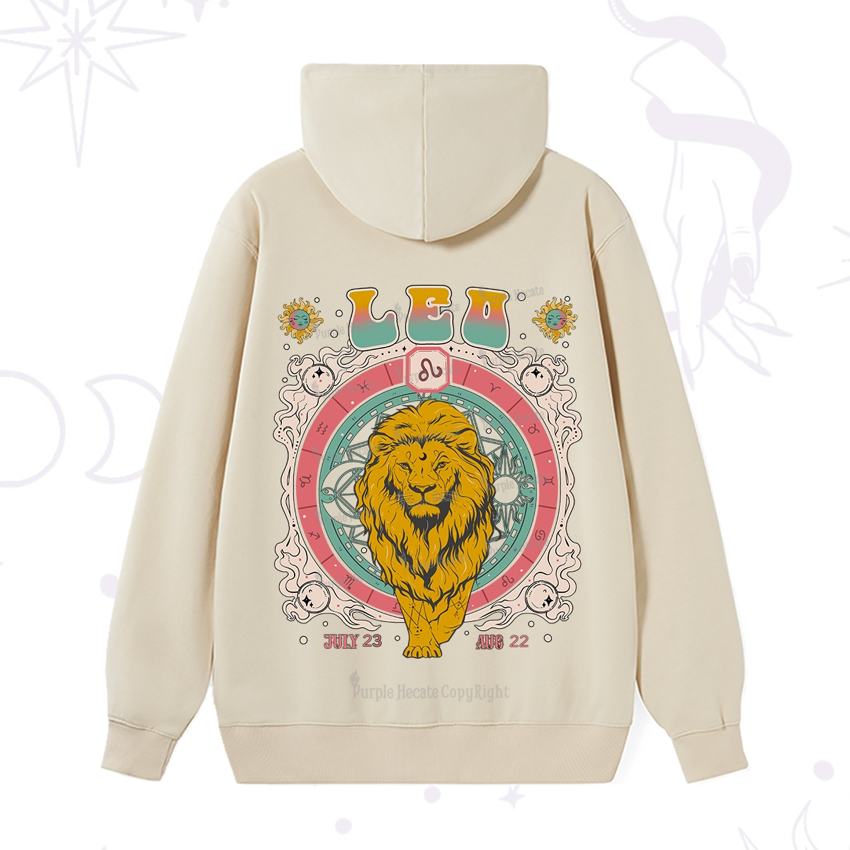Purplehecate Leo Cosmic Zodiac Hoodie