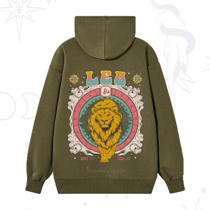 Purplehecate Leo Cosmic Zodiac Hoodie