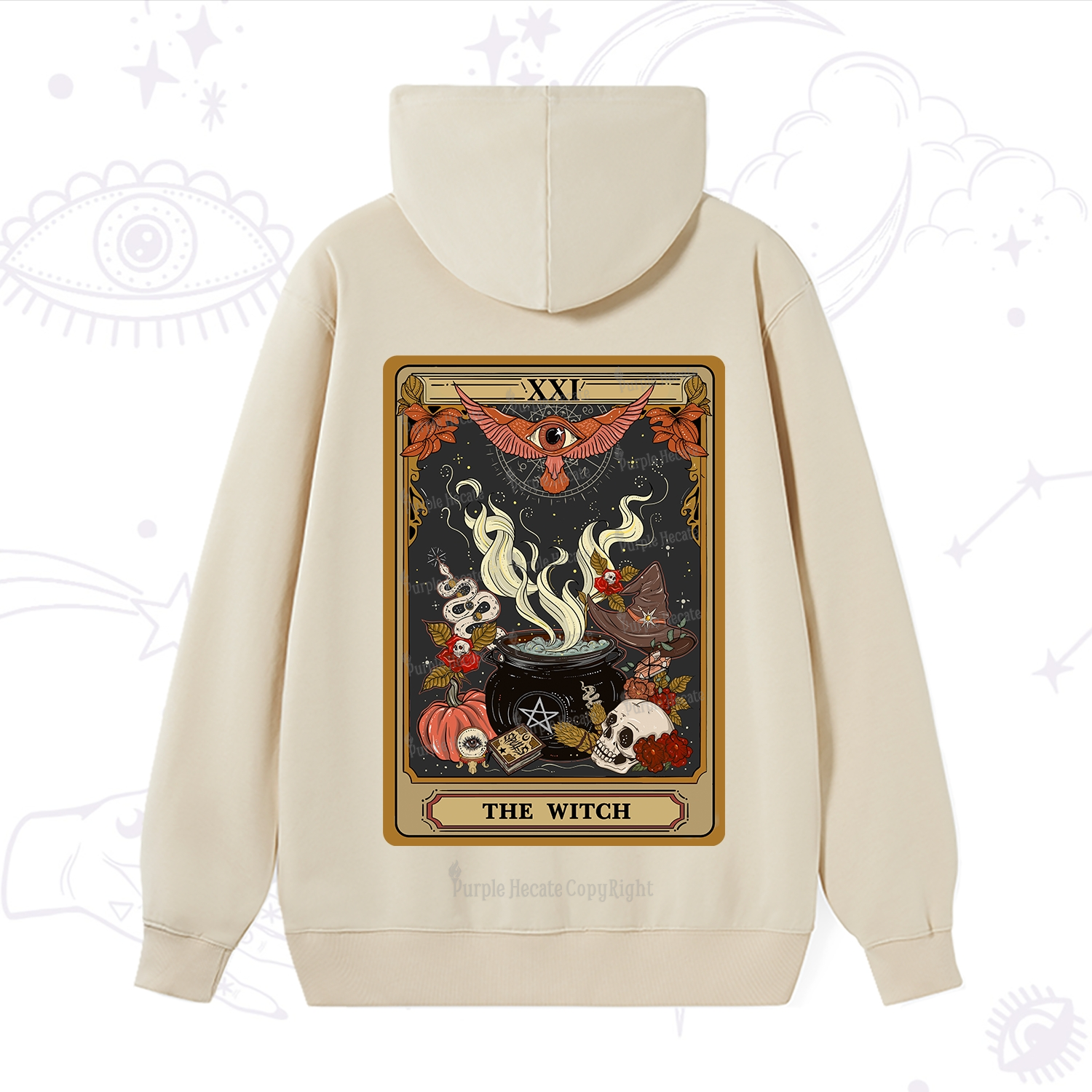 Purplehecate The Witch Magical Tarot Hoodie