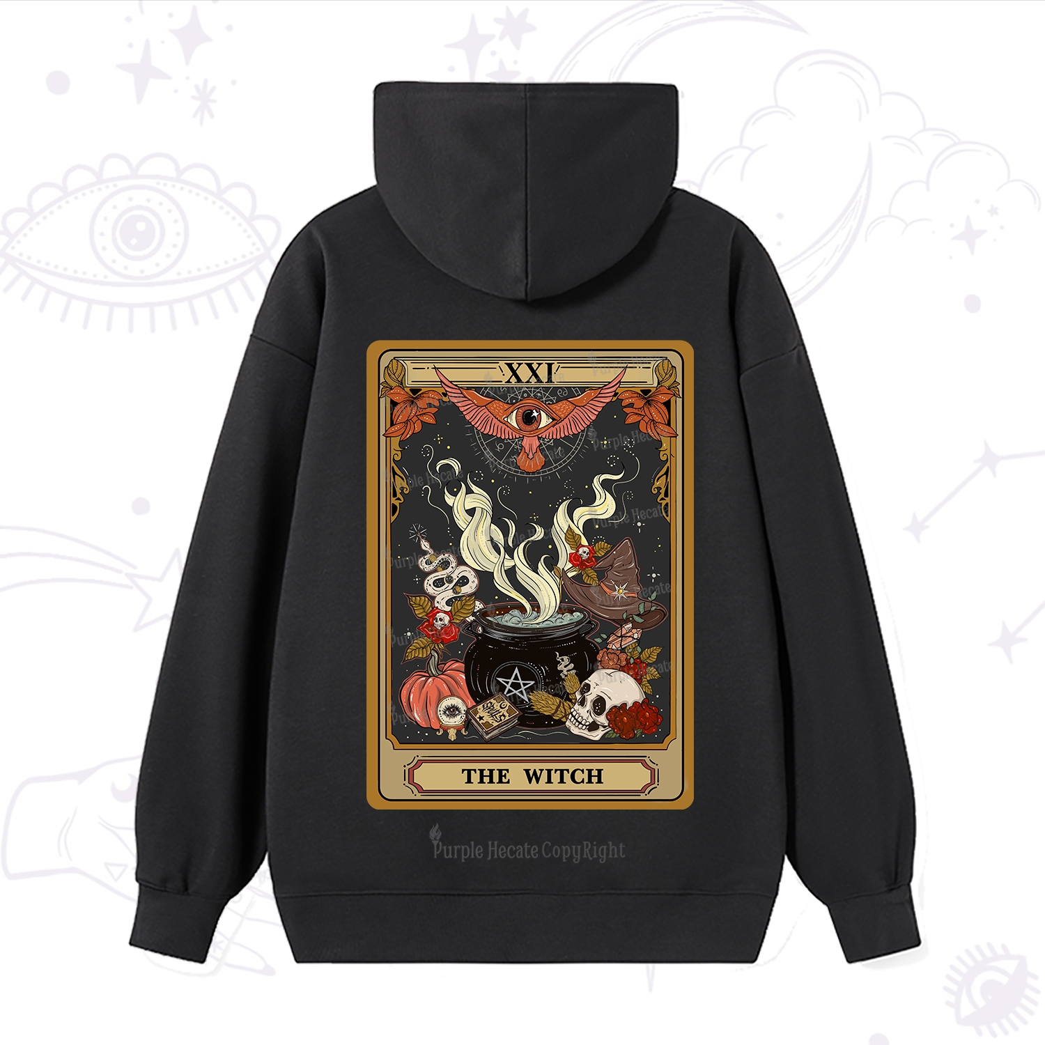 Purplehecate The Witch Magical Tarot Hoodie