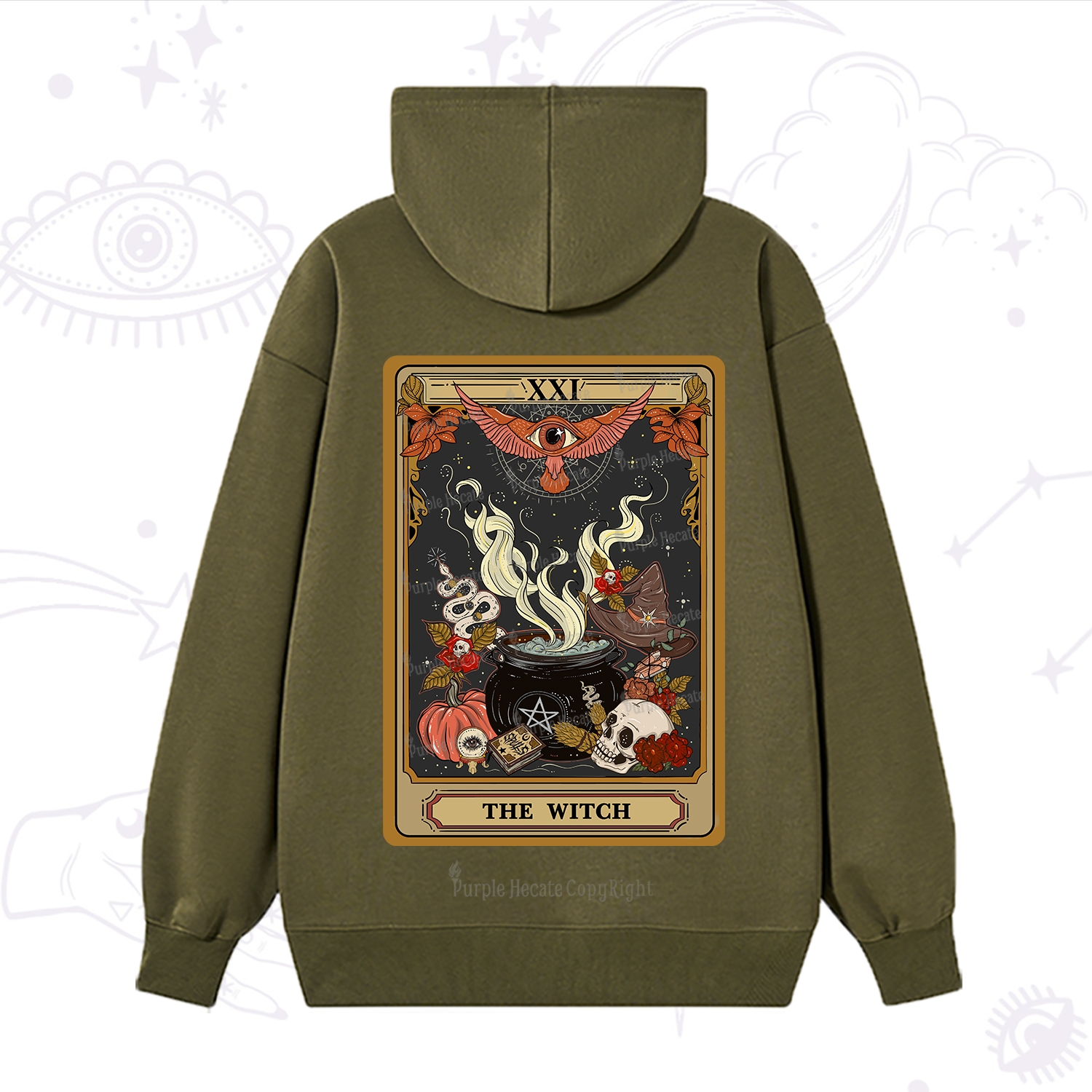 Purplehecate The Witch Magical Tarot Hoodie