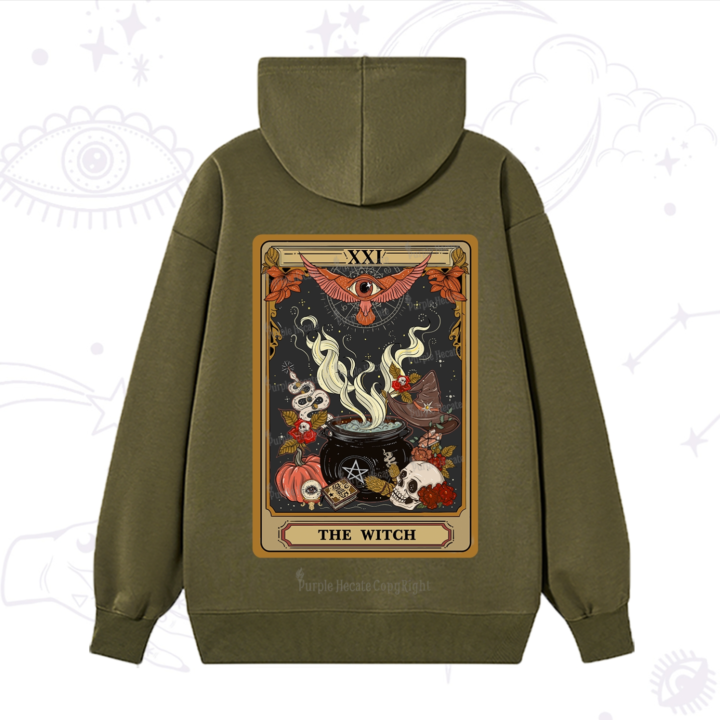 Purplehecate The Witch Magical Tarot Hoodie