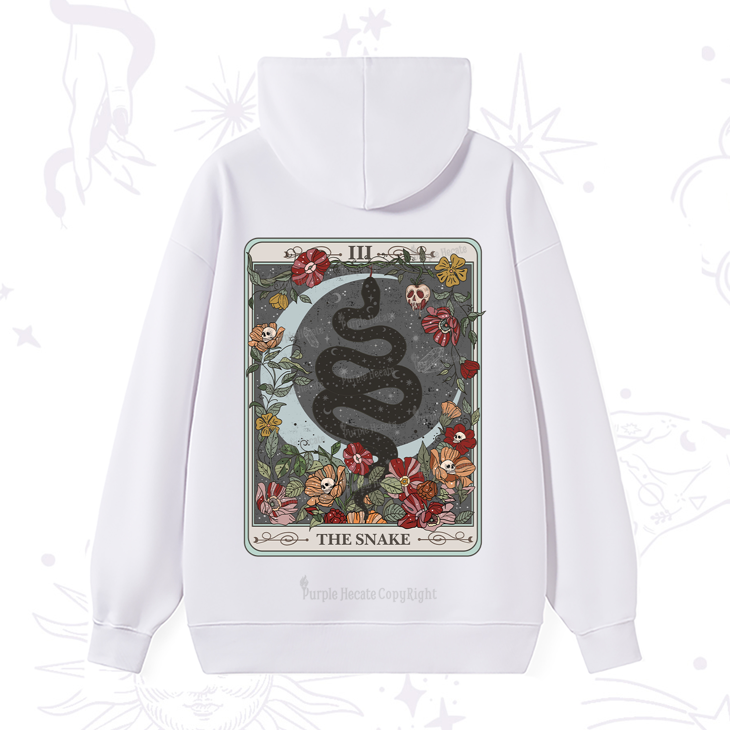 Purplehecate The Snake Tarot Hoodie