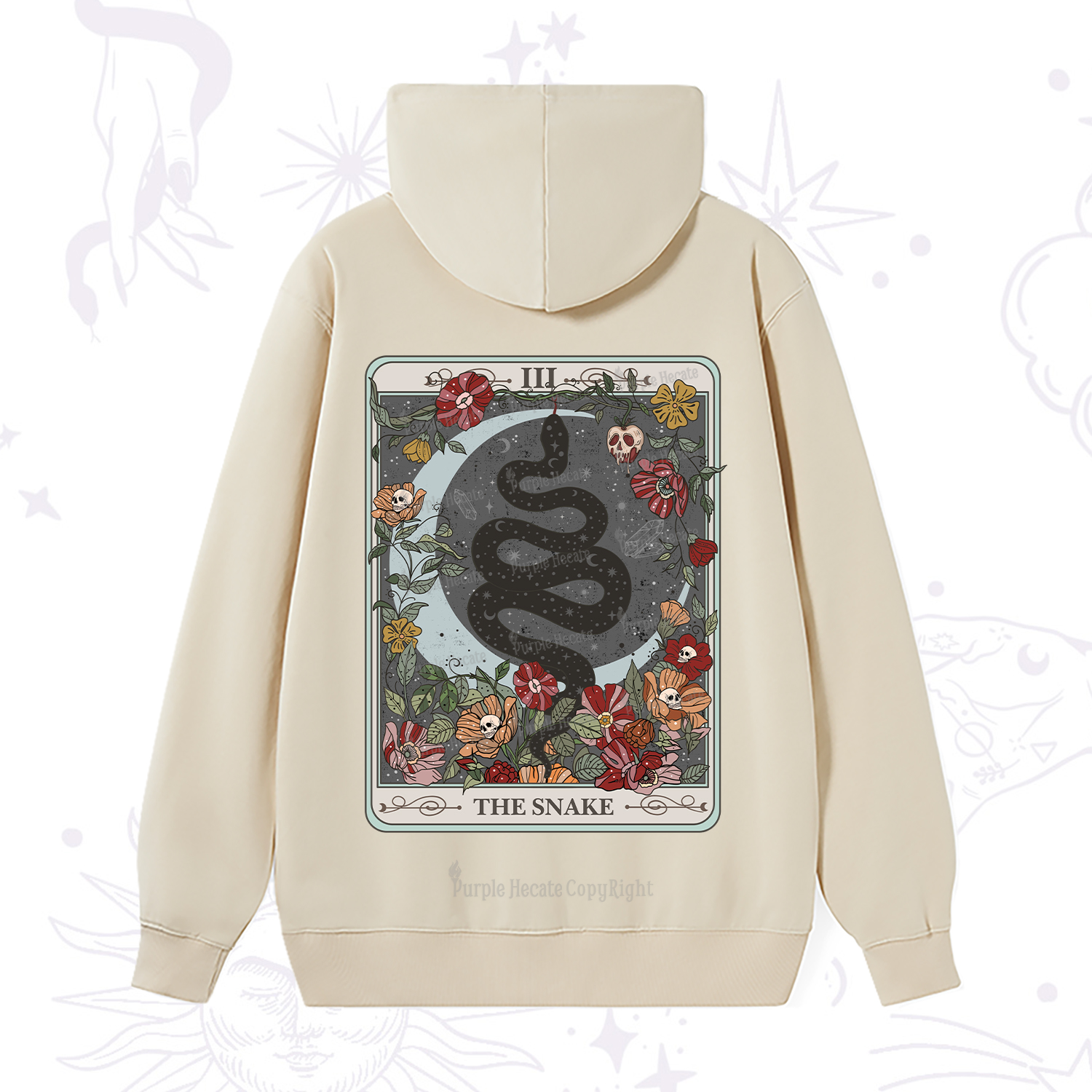 Purplehecate The Snake Tarot Hoodie