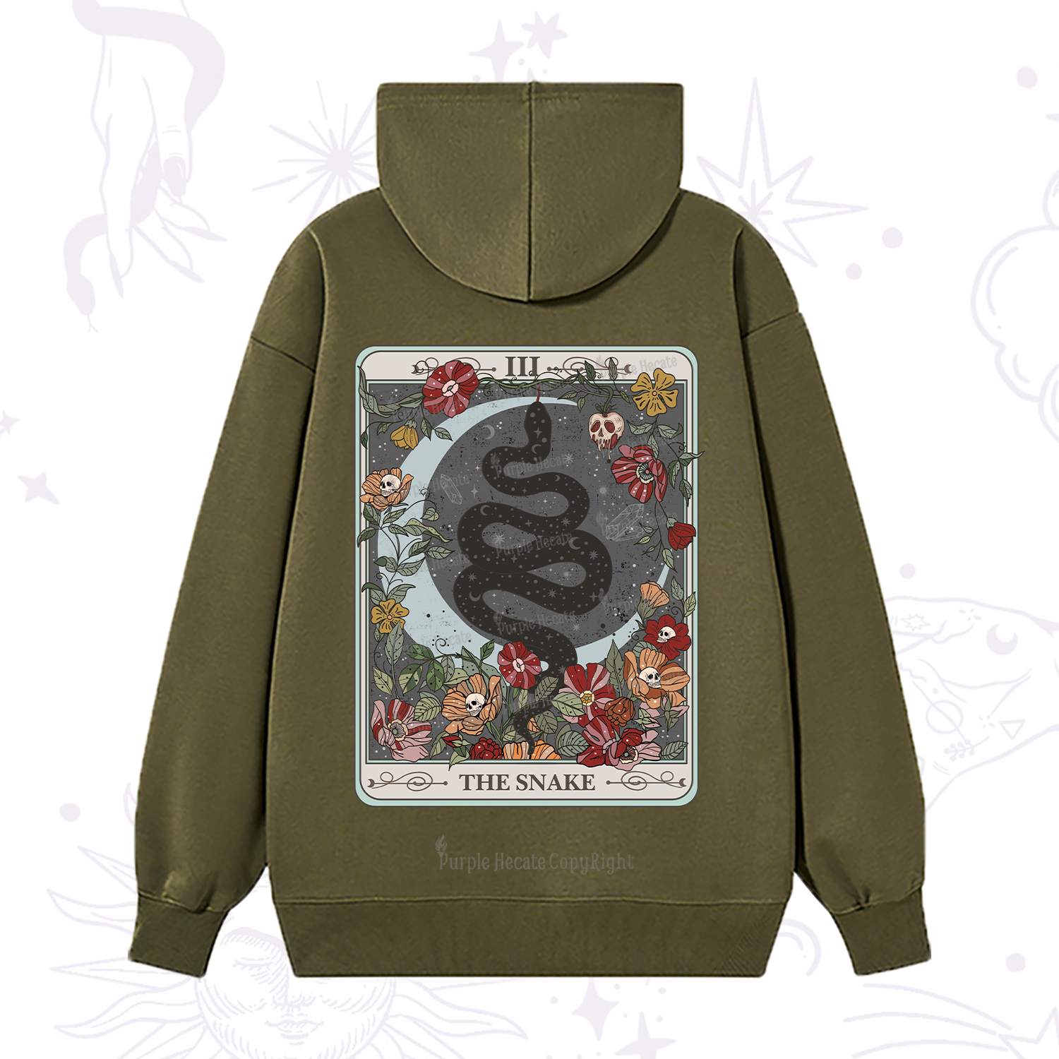 Purplehecate The Snake Tarot Hoodie