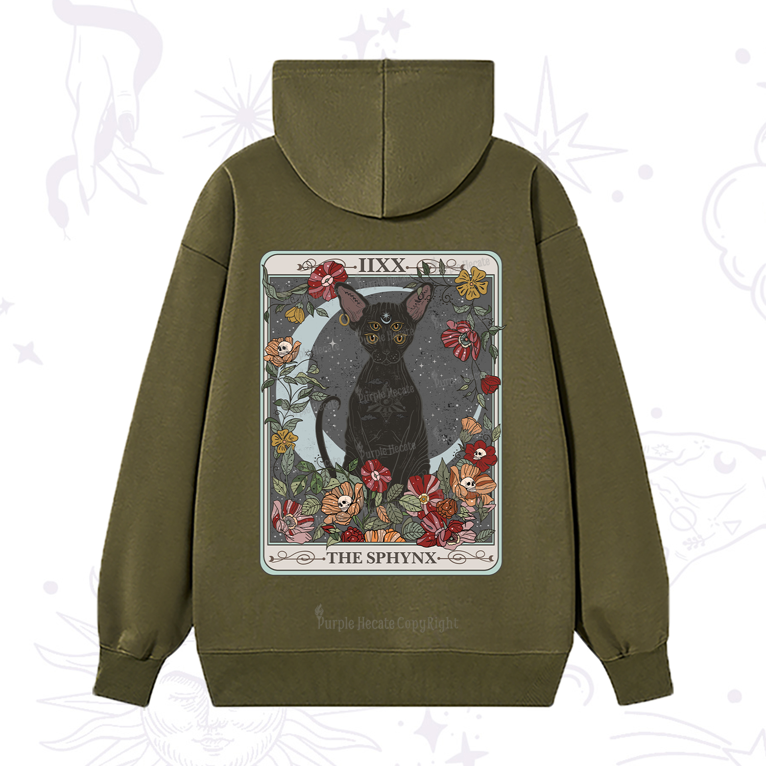 Purplehecate The Sphynx Tarot Hoodie