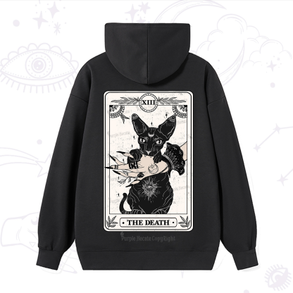 Purplehecate The Death Cat Tarot Hoodie