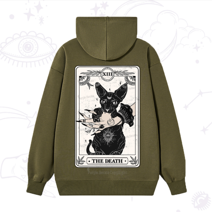 Purplehecate The Death Cat Tarot Hoodie