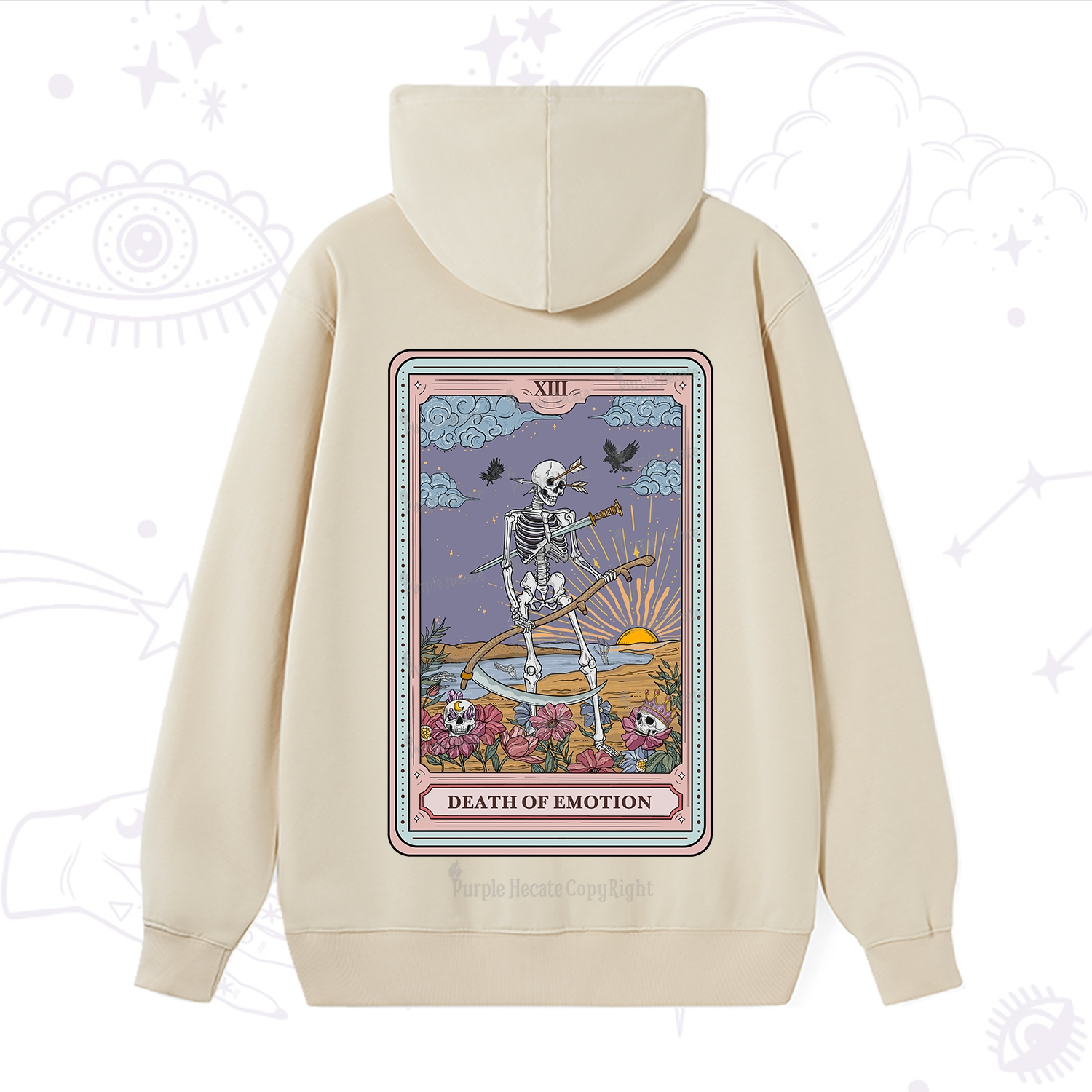 Purplehecate The Death Of Emotion Tarot Hoodie