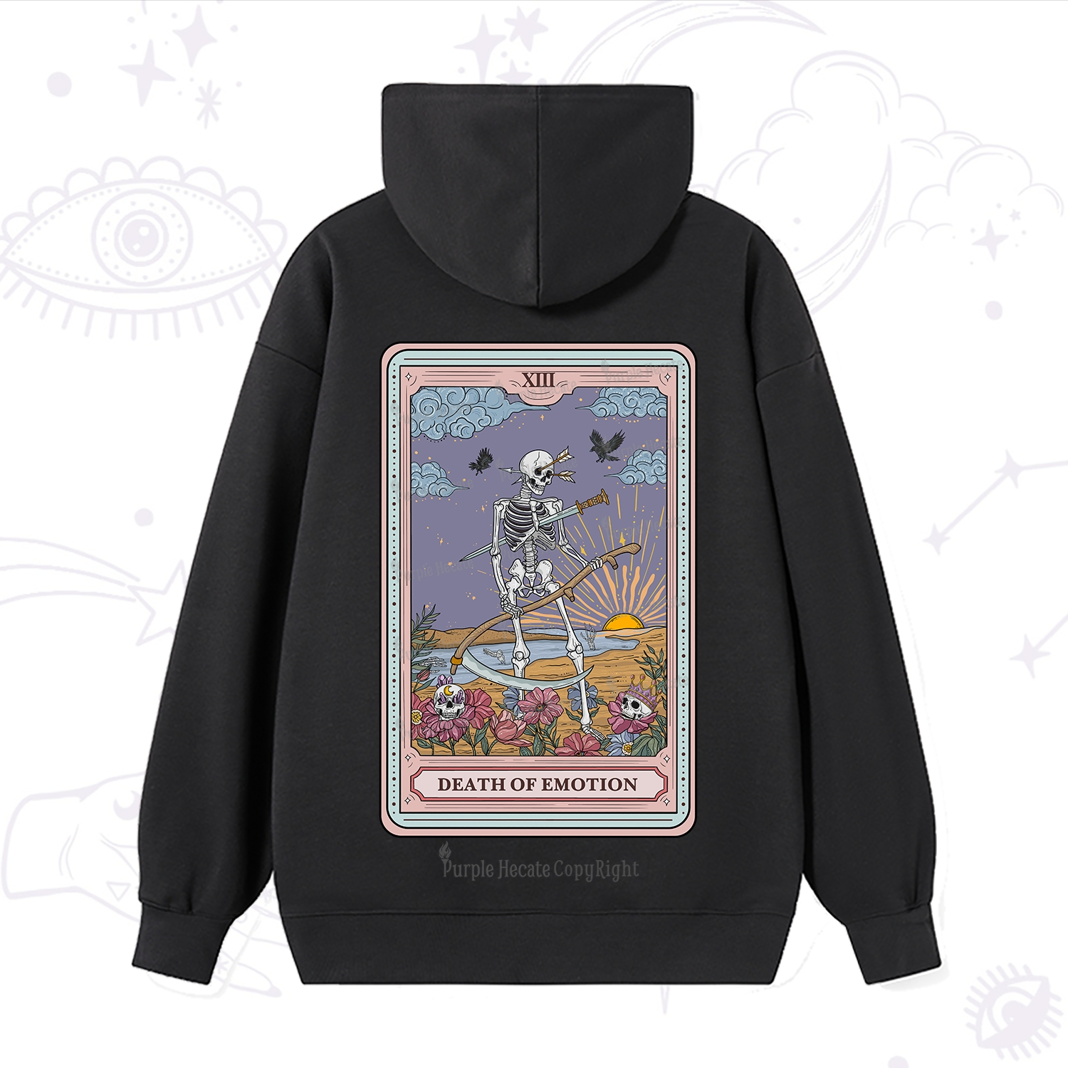 Purplehecate The Death Of Emotion Tarot Hoodie