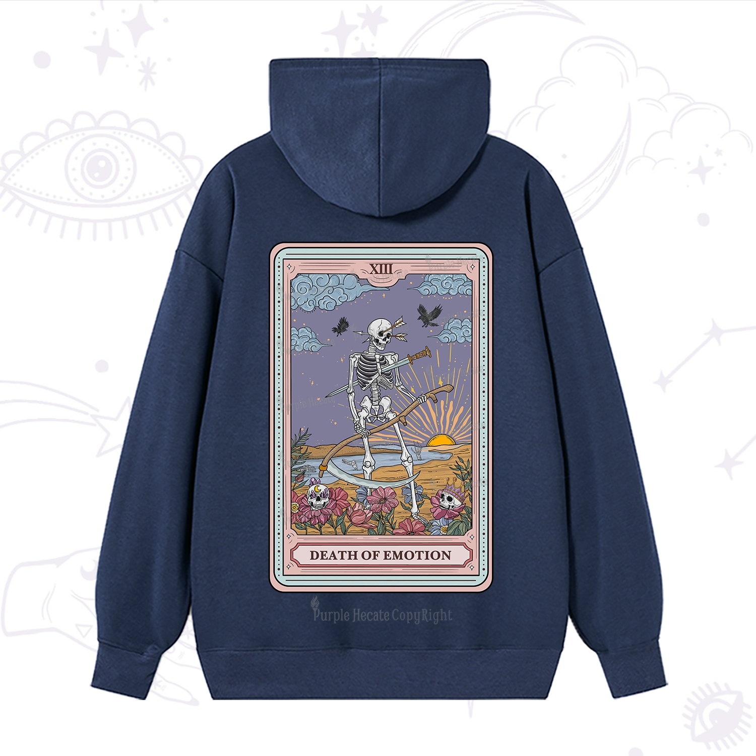 Purplehecate The Death Of Emotion Tarot Hoodie