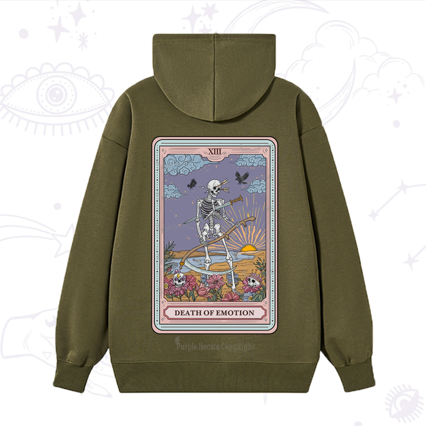 Purplehecate The Death Of Emotion Tarot Hoodie