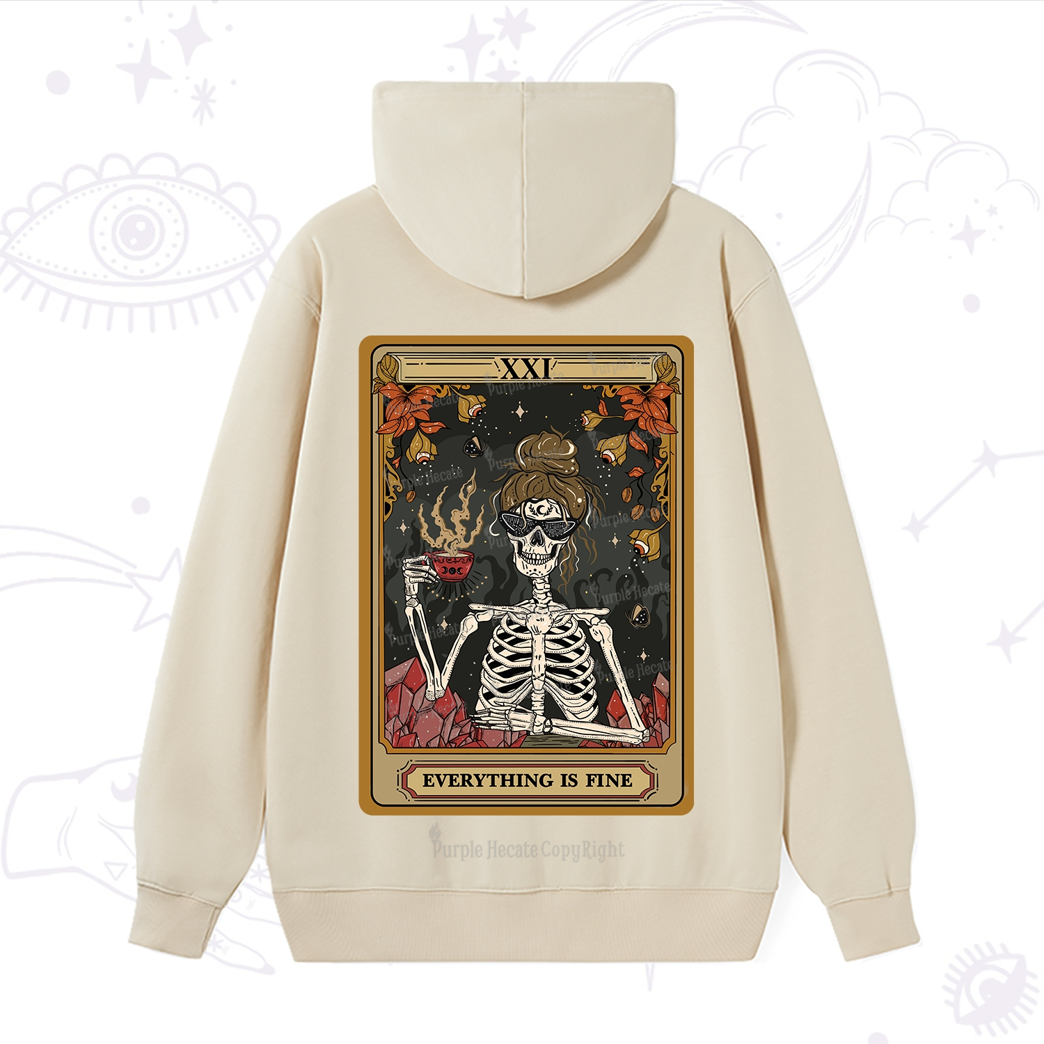 Purplehecate The Everything Fine Tarot Hoodie