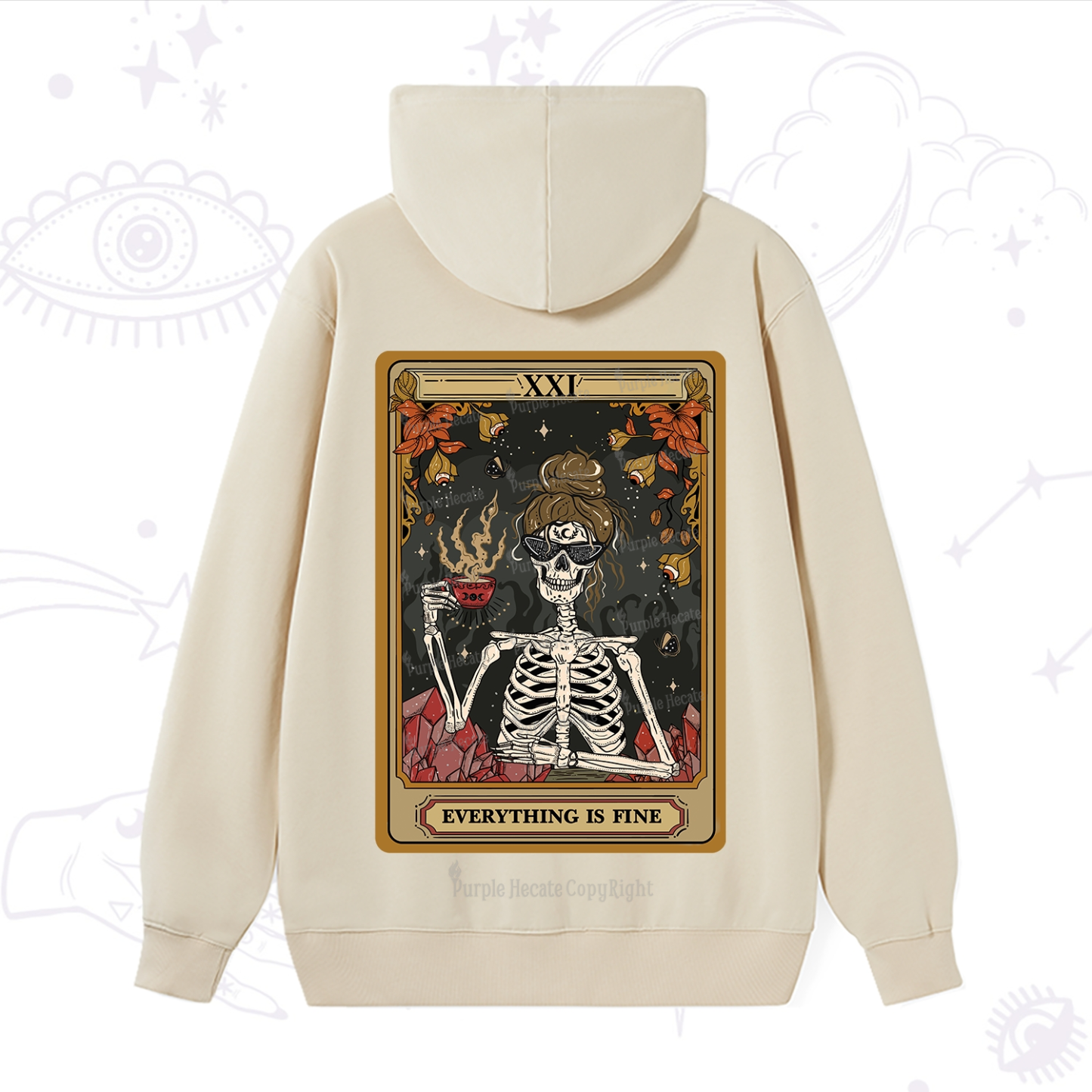 Purplehecate The Everything Fine Tarot Hoodie