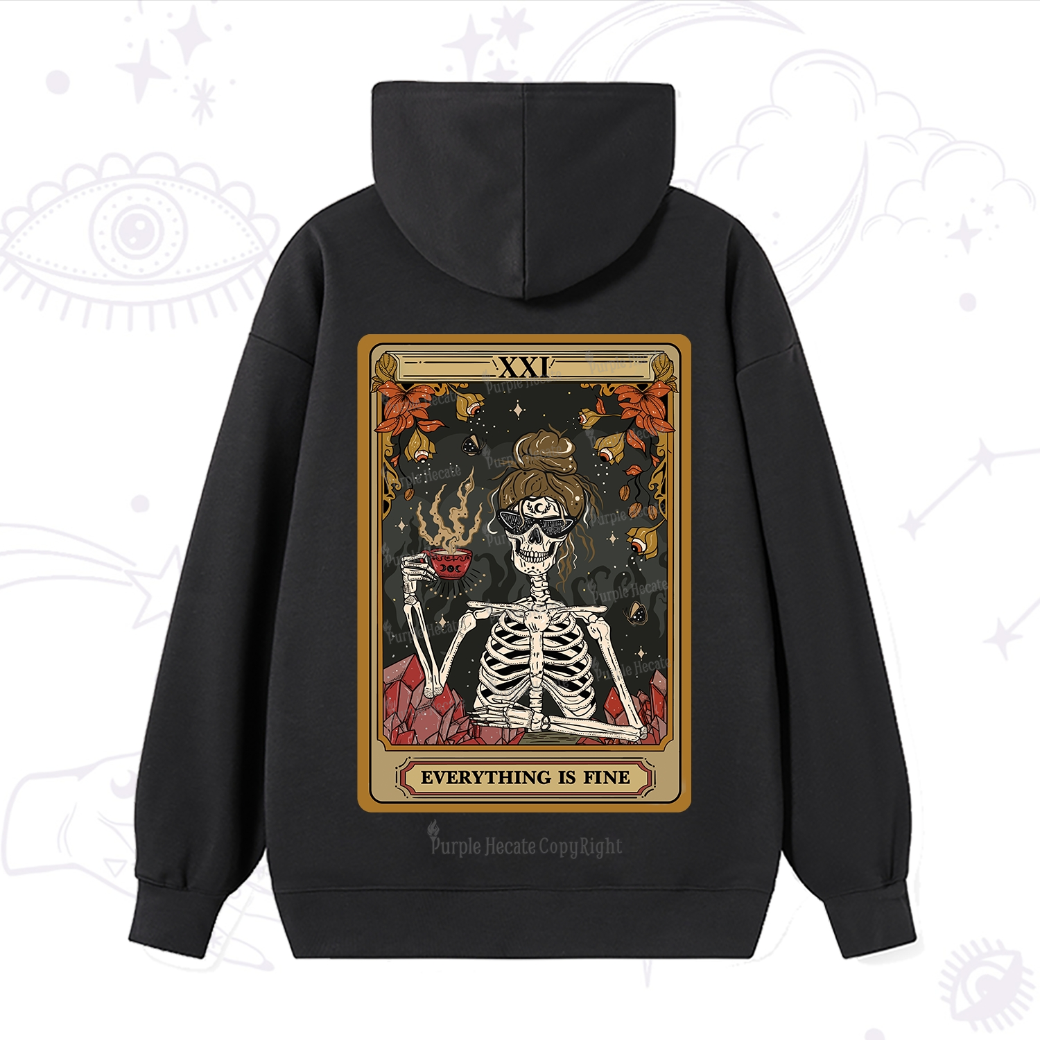 Purplehecate The Everything Fine Tarot Hoodie