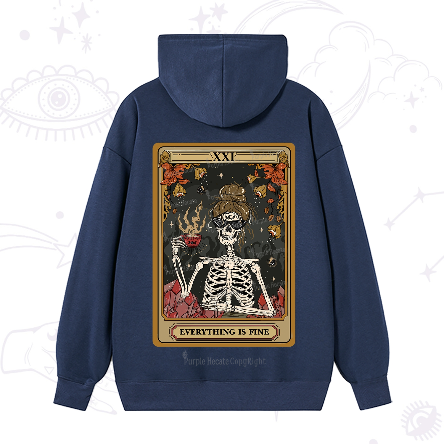 Purplehecate The Everything Fine Tarot Hoodie