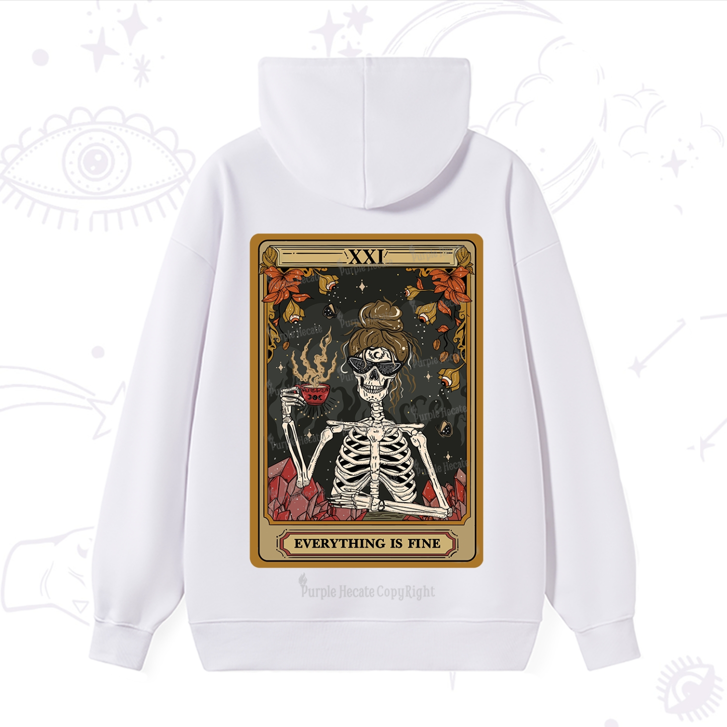Purplehecate The Everything Fine Tarot Hoodie