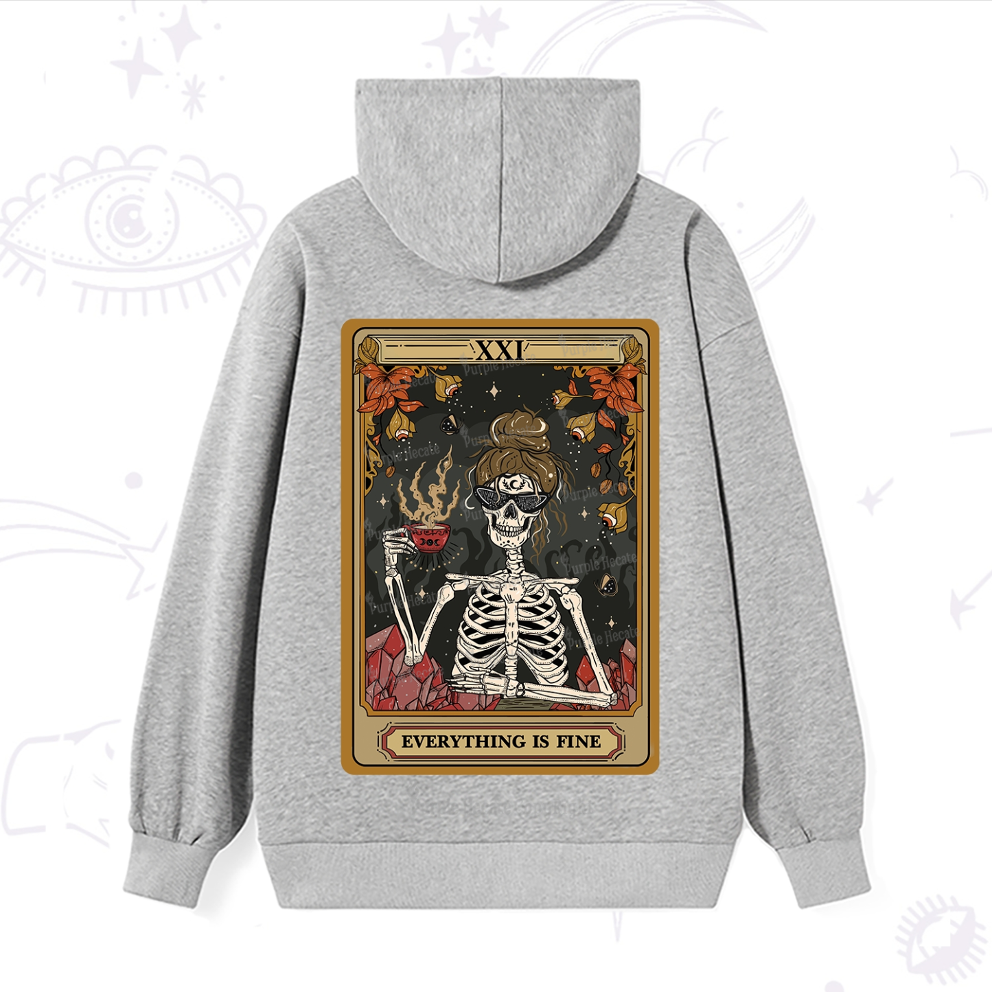 Purplehecate The Everything Fine Tarot Hoodie