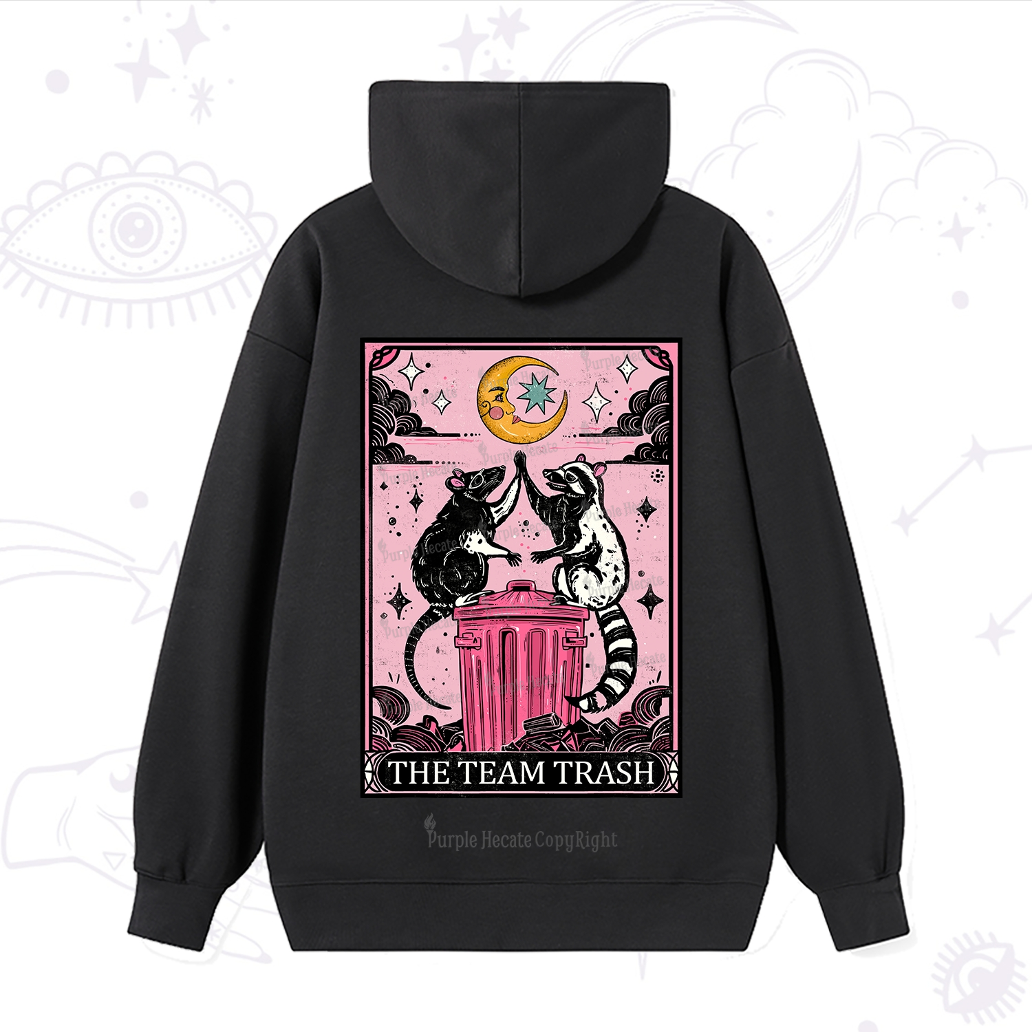 Purplehecate The Team Trash Opossum tarot Hoodie
