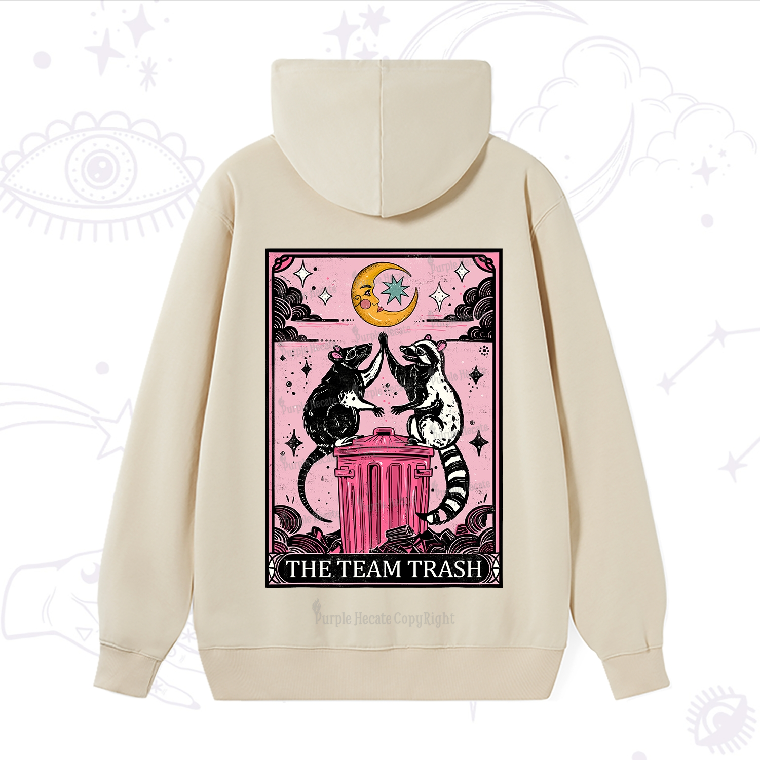 Purplehecate The Team Trash Opossum tarot Hoodie