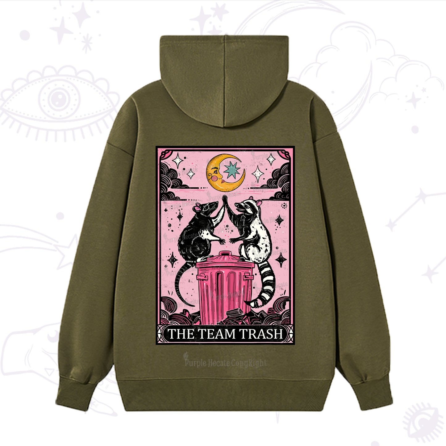Purplehecate The Team Trash Opossum tarot Hoodie