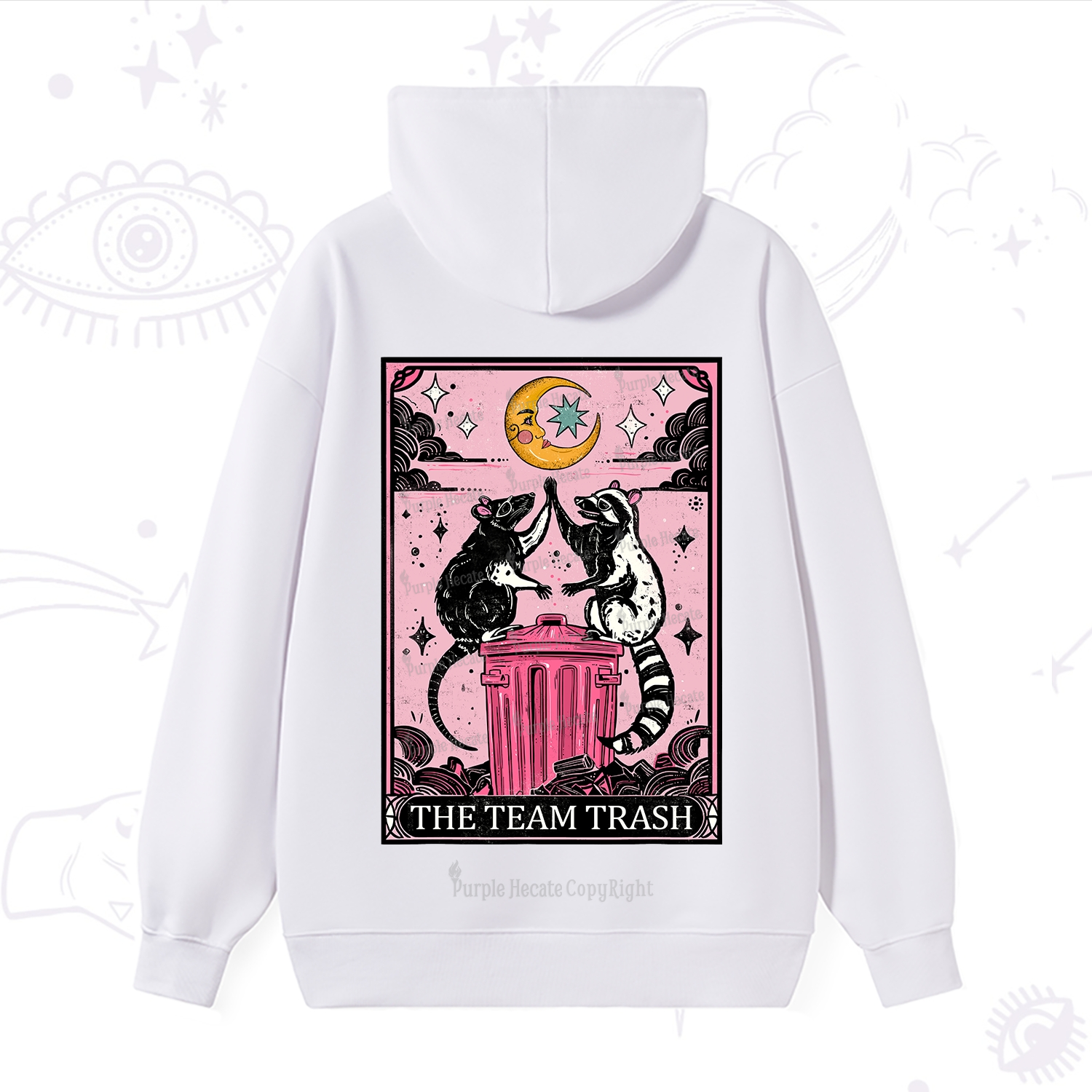 Purplehecate The Team Trash Opossum tarot Hoodie