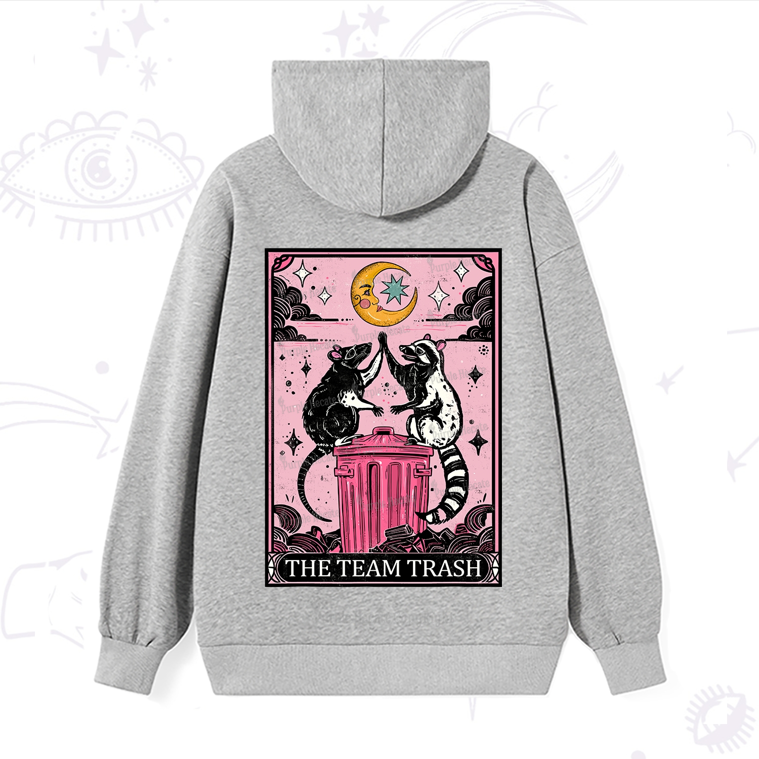 Purplehecate The Team Trash Opossum tarot Hoodie