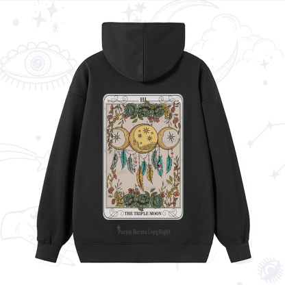 Purplehecate The Triple Moon Tarot Card Hoodie