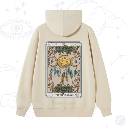 Purplehecate The Triple Moon Tarot Card Hoodie