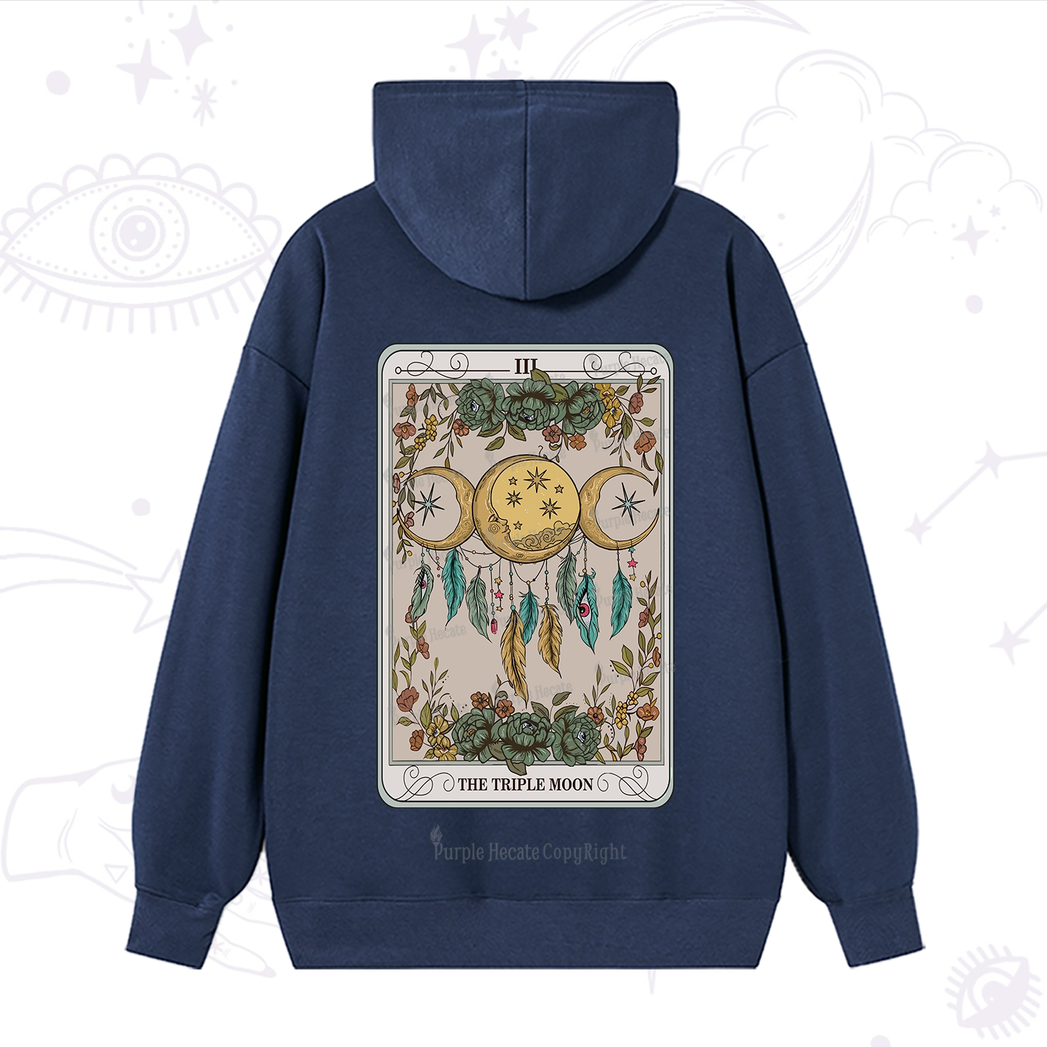 Purplehecate The Triple Moon Tarot Card Hoodie