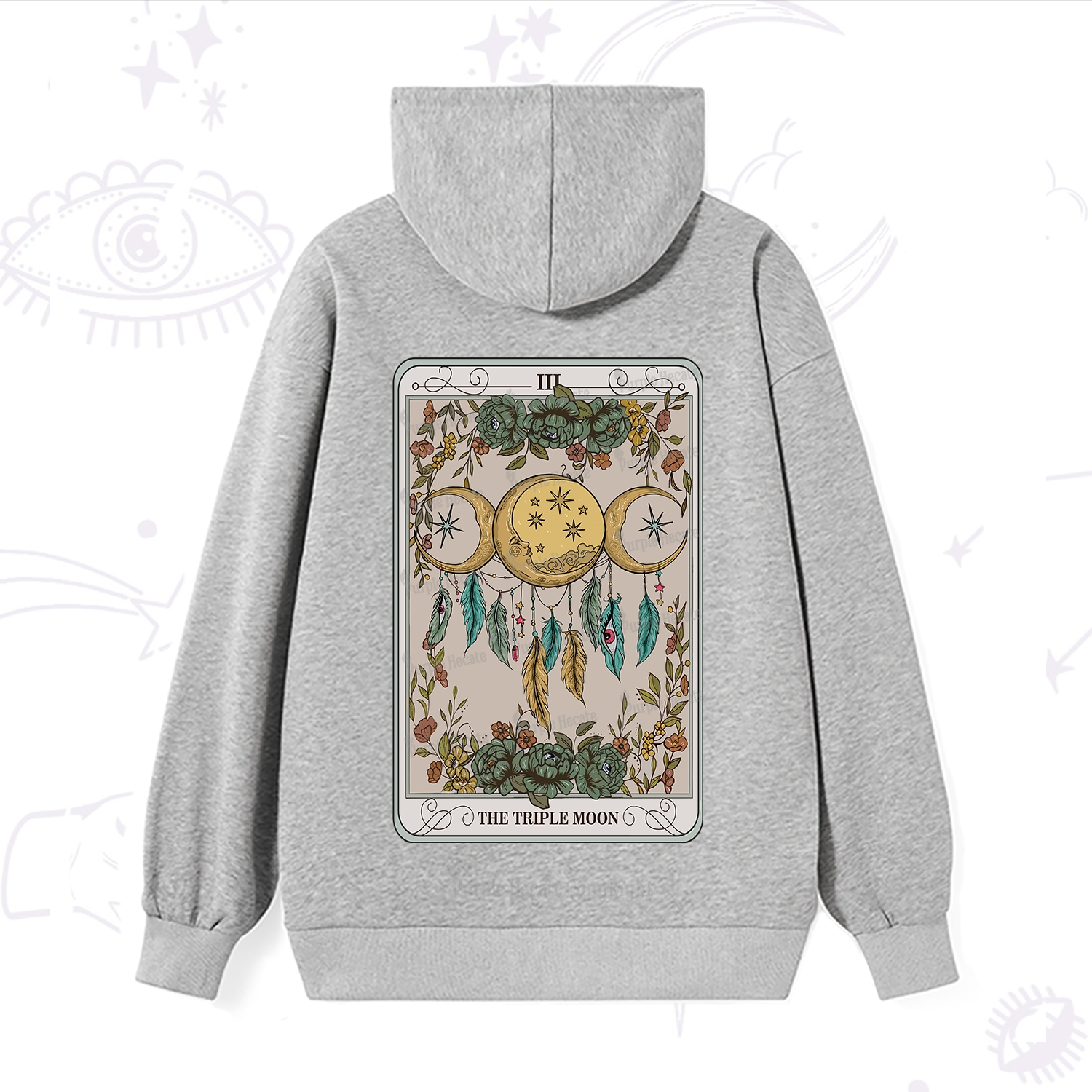 Purplehecate The Triple Moon Tarot Card Hoodie