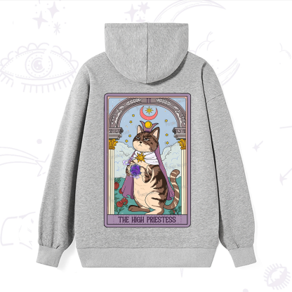Purplehecate The High Priestess Cat Tarot Hoodie