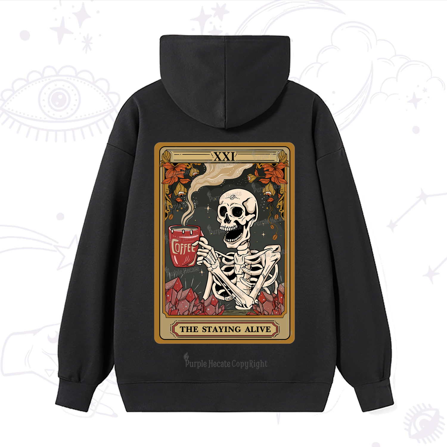 Purplehecate The Stating Alive Tarot Card Hoodie