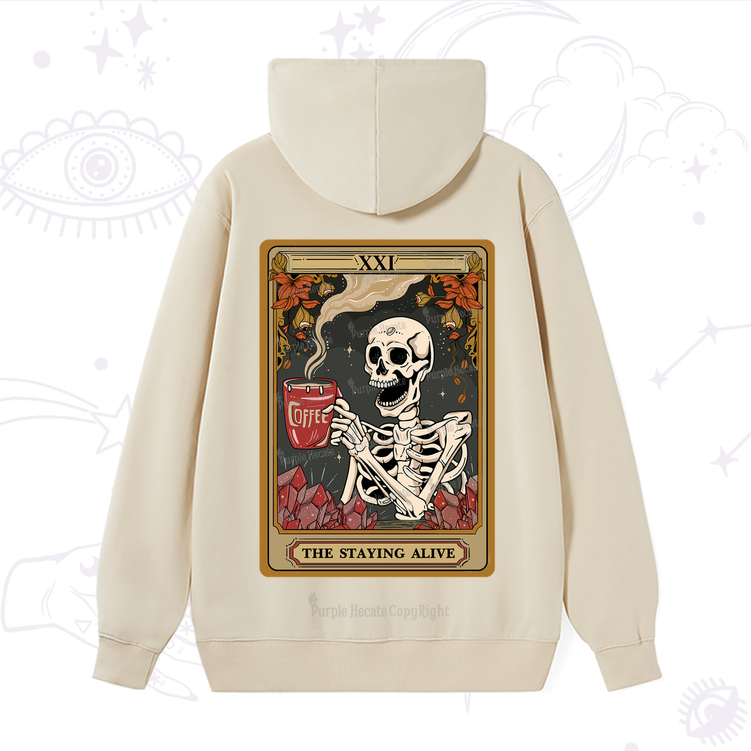 Purplehecate The Stating Alive Tarot Card Hoodie