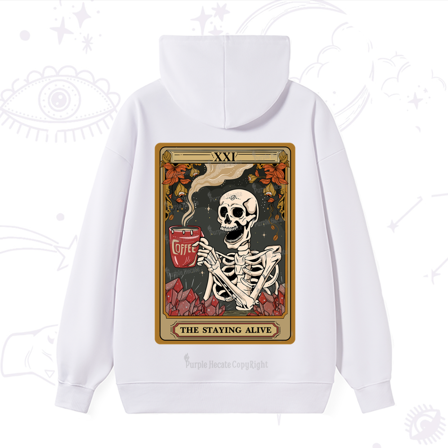 Purplehecate The Stating Alive Tarot Card Hoodie