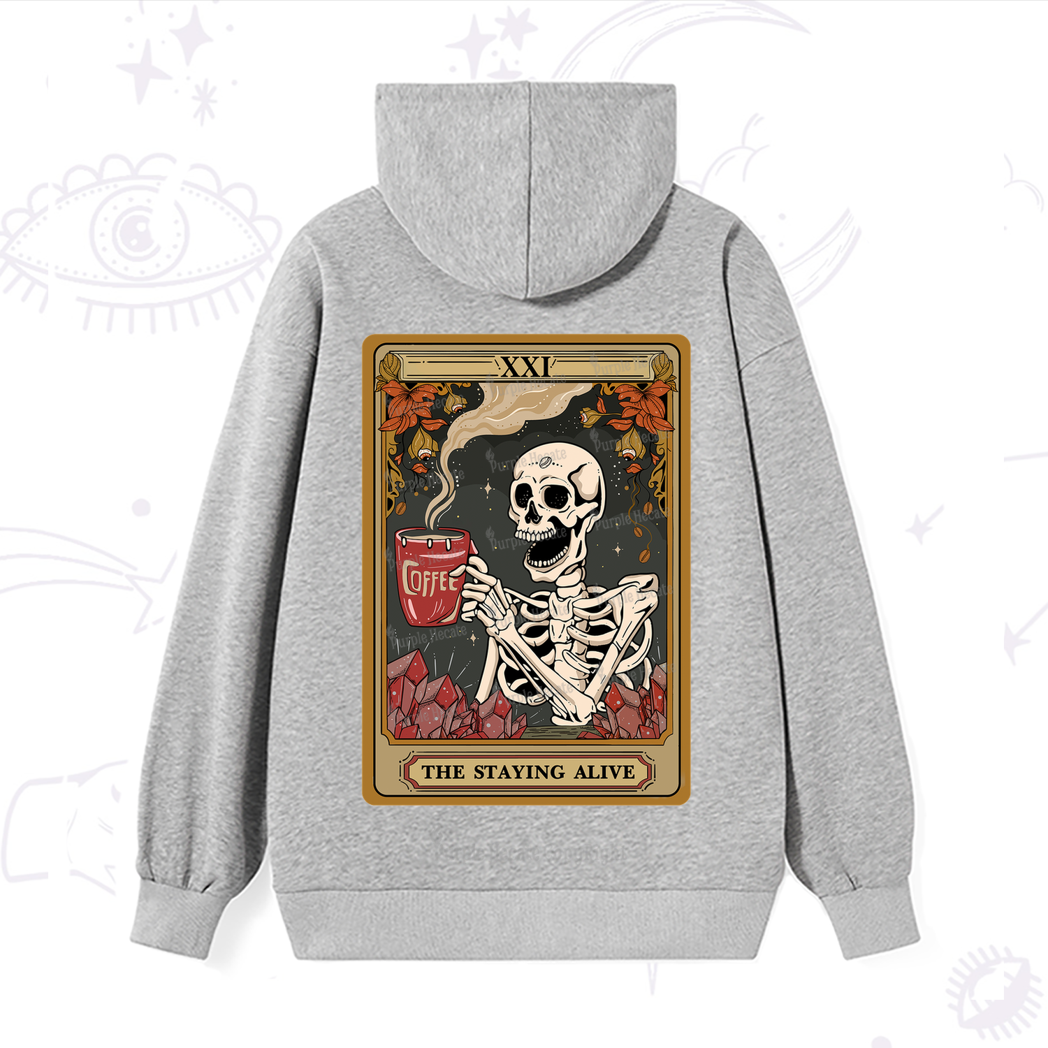 Purplehecate The Stating Alive Tarot Card Hoodie