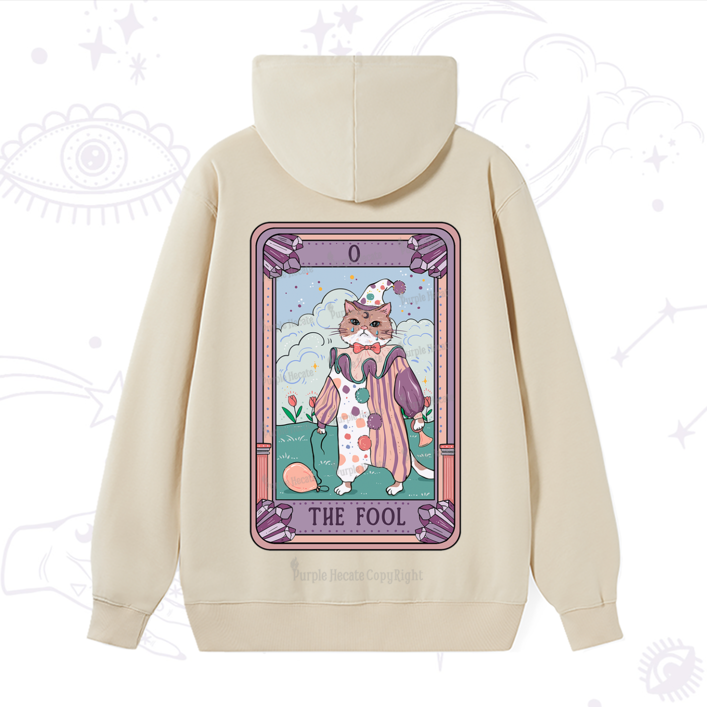 Purplehecate The Fool Tarot Card Hoodie
